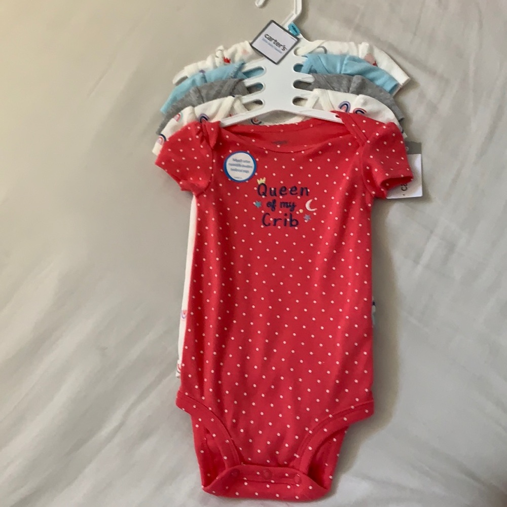 5 PK. CARTERS BRAND ONESIES